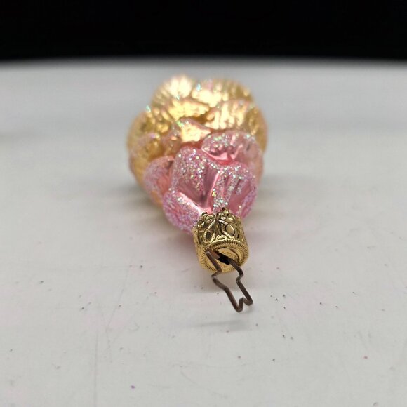 Inge Glas Pink Tree Coat Glass Christmas Ornament Germany 2.5" - Picture 6 of 6